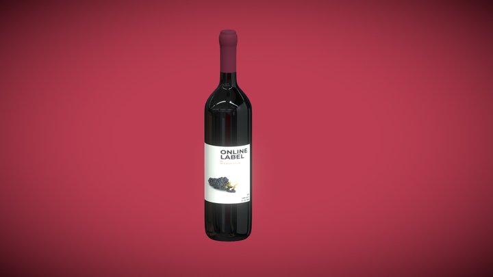 3D Wine Bottle Model 3D Model