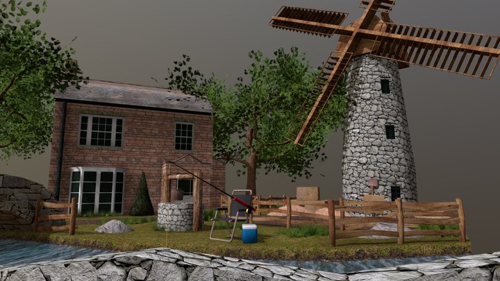 DAE Diorama retake – Small farm 3D Model