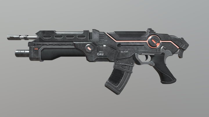 Weapon 4k L A Z Y 3D Model