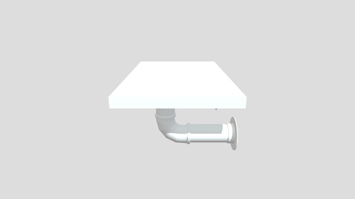Pipe Shelf with Brackets 3D Model