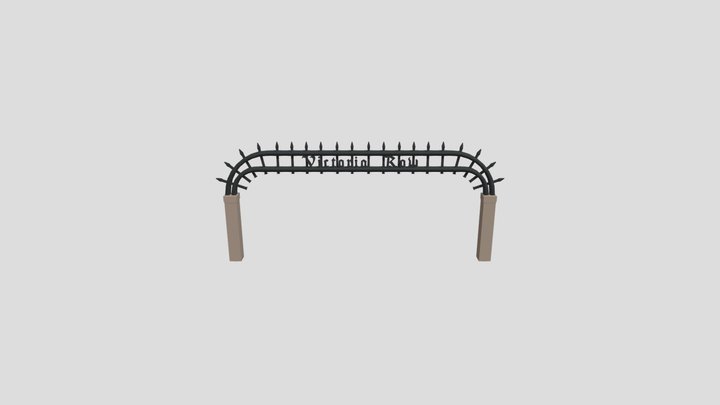Victoria Row Sign UII Style 3D Model