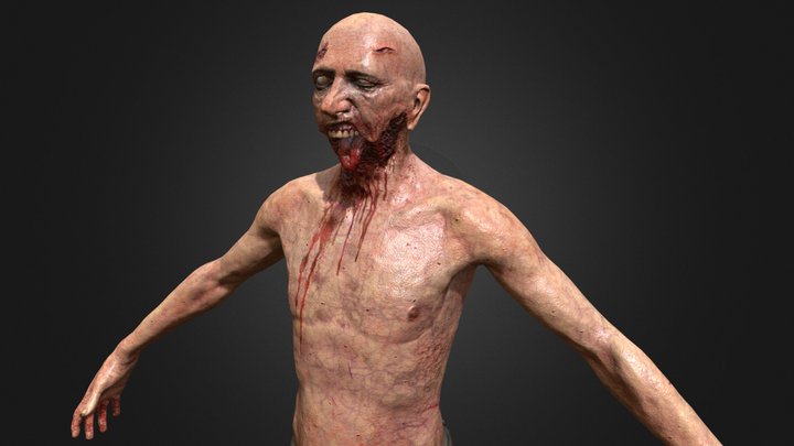 Shirless Zombie BB_V4 3D Model