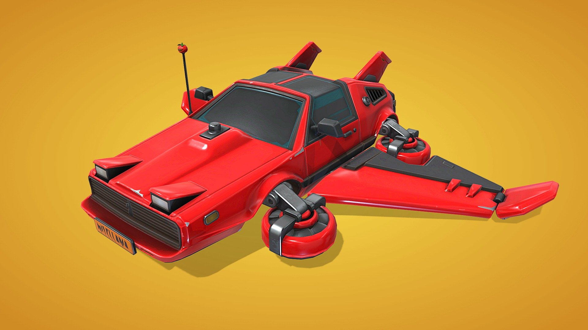 Hot Ride Fortnite Side View Hot Ride Glider 3d Model By Fortnite Skins Fortniteskins 3999618