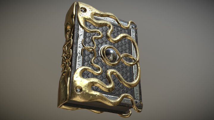 Book. Grimoire of sea Gods 3D Model