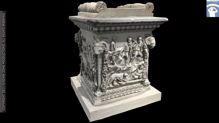 3D rendering of Altar with Venus and Mars
