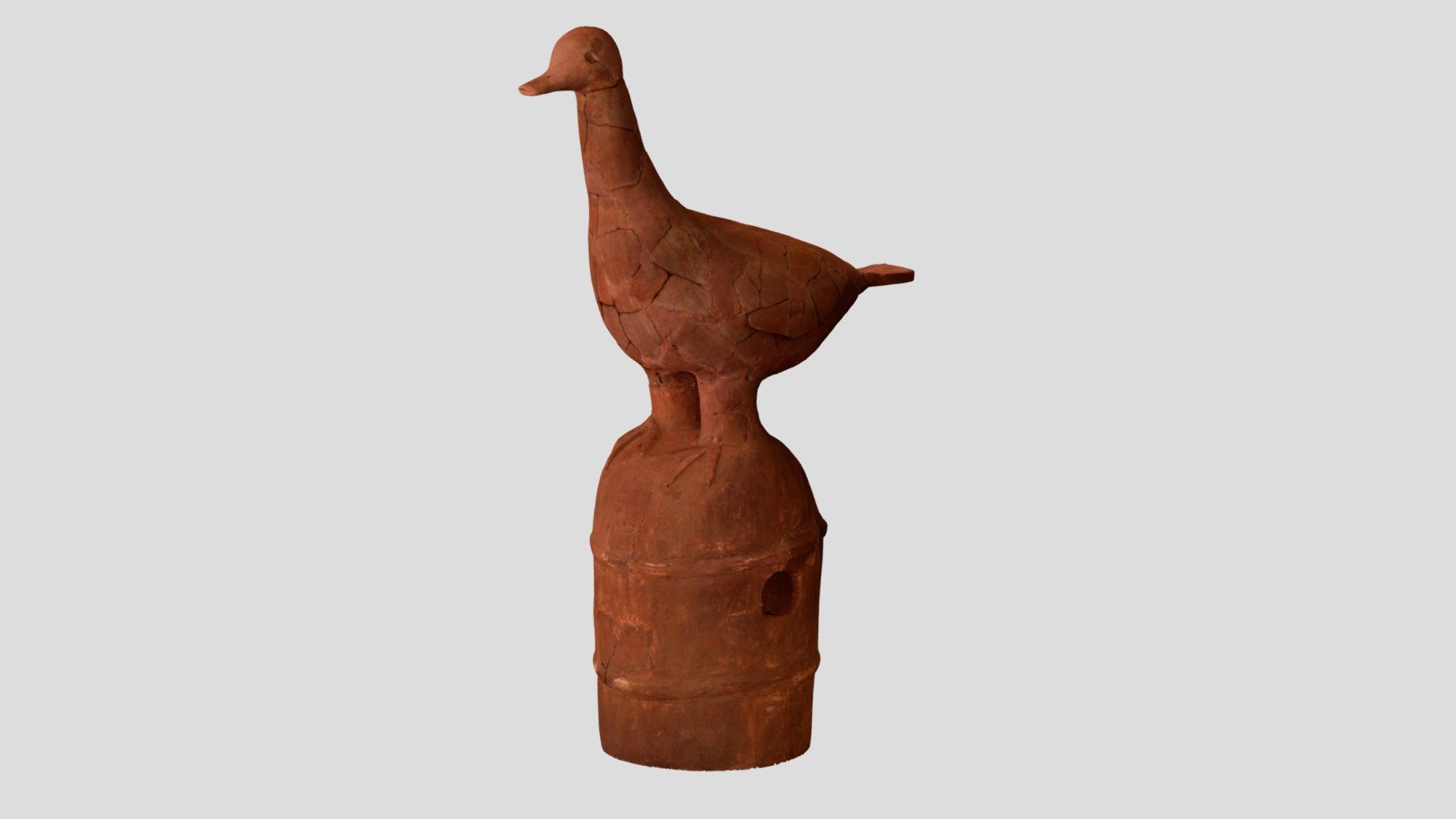 鳥形埴輪（瓦塚古墳） Bird-shaped Haniwa - Download Free 3D model