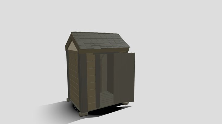 outhouse for dogs 3D Model