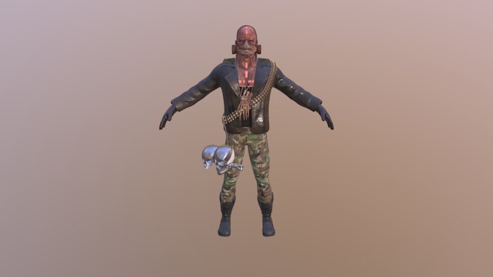 Post apocalyptic character 3D Model