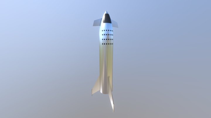 SpaceX Starship (Low Poly) 3D Model