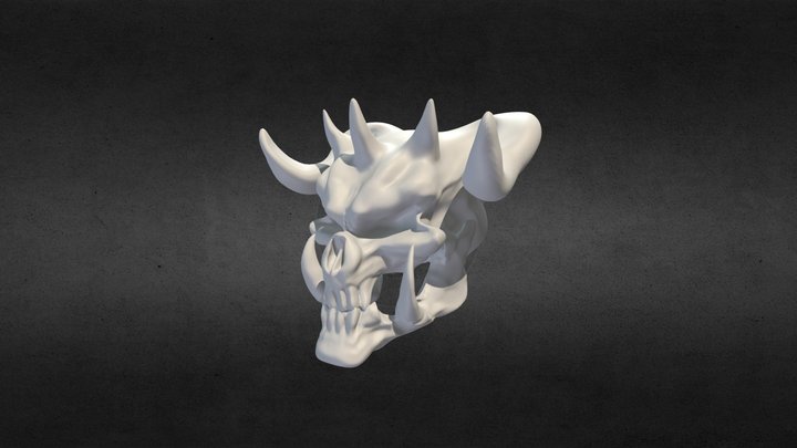 Cartoon skull draft 3D Model