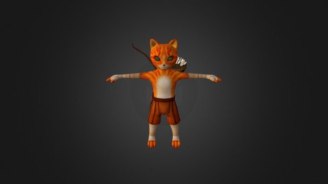 Stur - Humanoid Jungle Cat 3D Model