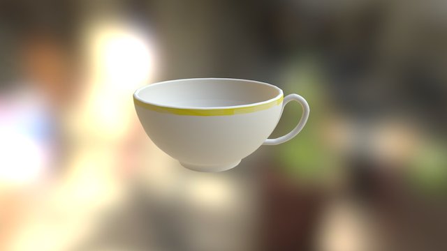 White Mug By Charina Asajar 3D Model
