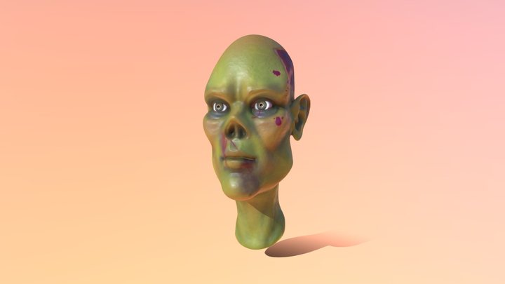 head_zombie_B2B1 3D Model