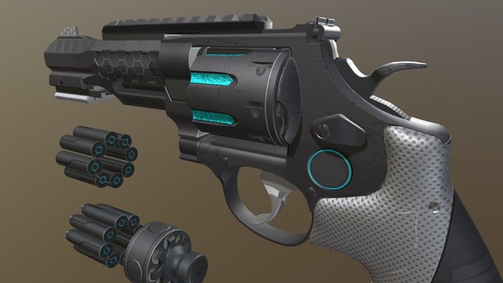 R8 Revolver GENOS CS GO 3D Model