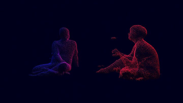 Listening seated floor 3D Model