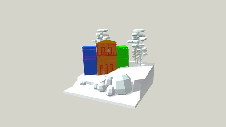 By The Ocean - WIP Diorama 3D Model