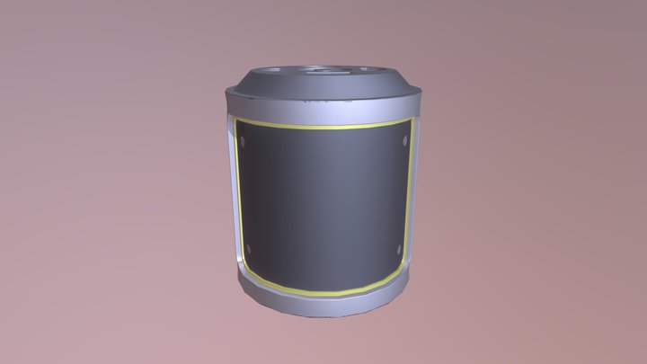 Futuristic Barrel 3D Model