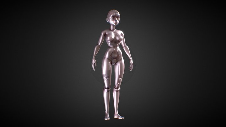 Croco Girl Character Concept 3D Model