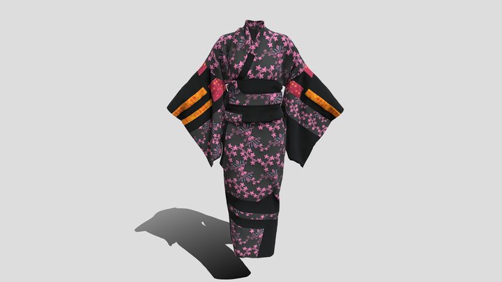 Yukata Dress 3D Model