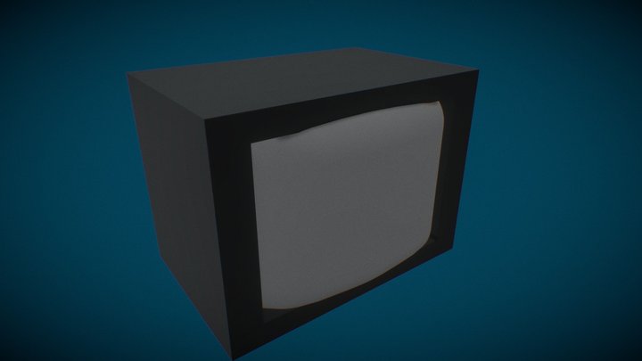 Low Poly Television TV 3D Model