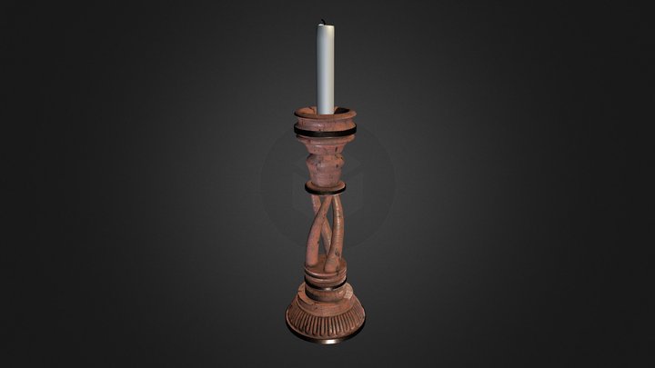 Spiral Candle Holder 3D Model