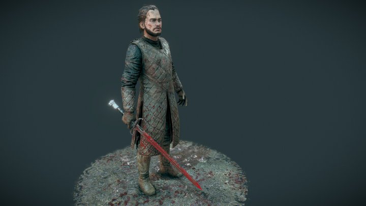 Jon Snow Fanart 3D Model