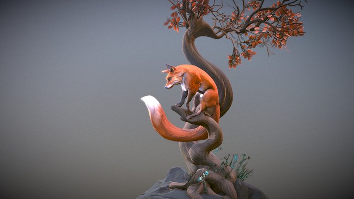 Fox Tree 3D Model