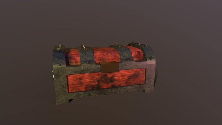 Textured Chest 3D Model
