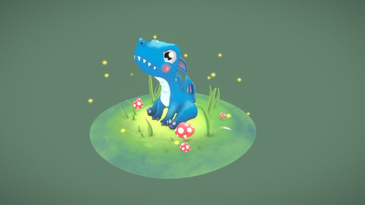 Baby Dragon 3D Model