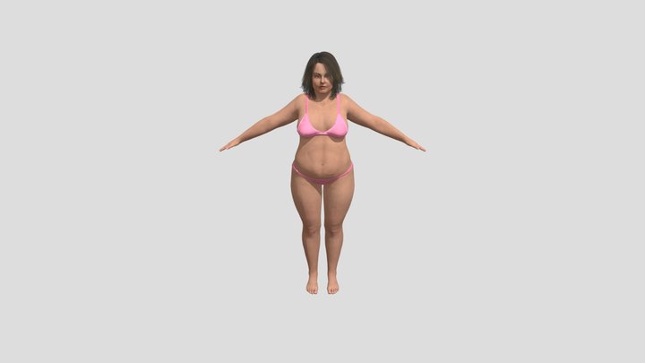 Base Mesh - Fat Female 3D Model