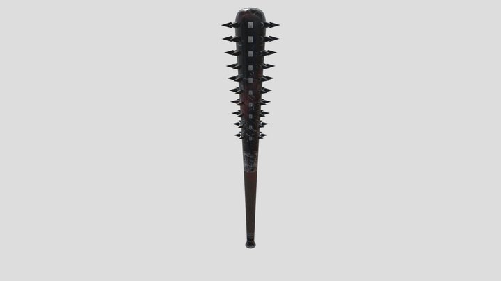 Spiked Metal Bat 3D Model