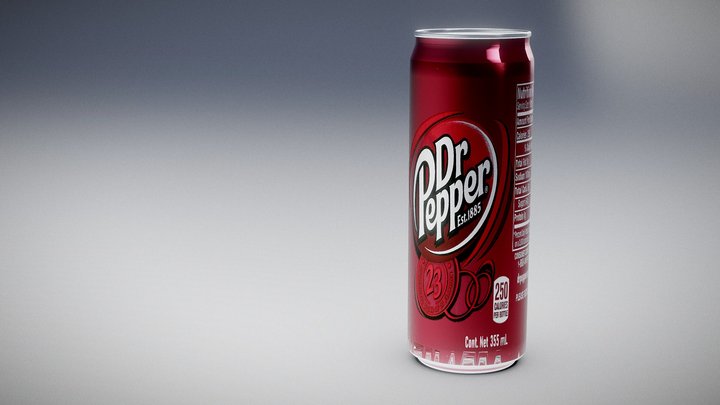 Dr. Pepper | High Poly model 3D Model