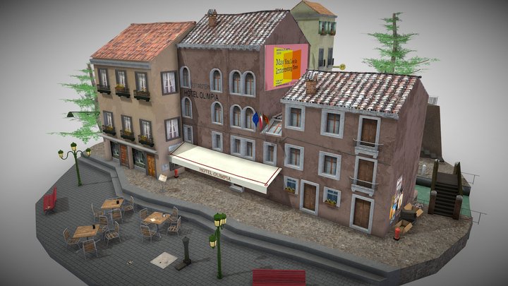City Scene Venice Final Version 3D Model