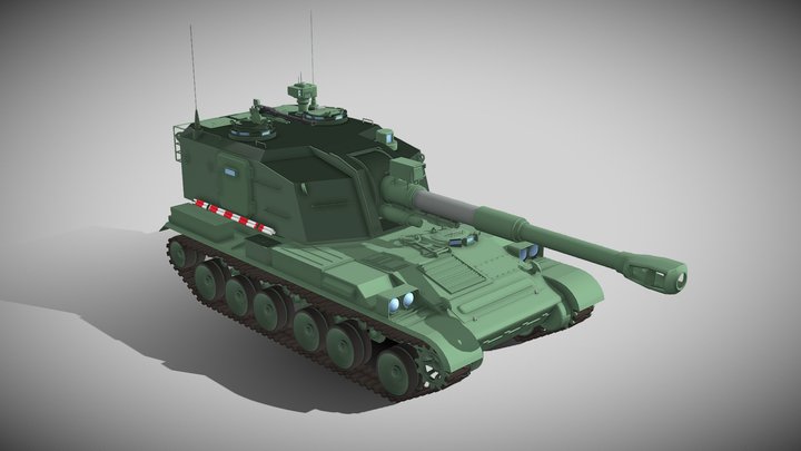 [OD]PLZ-76 152mm Self Propelled Gun 3D Model