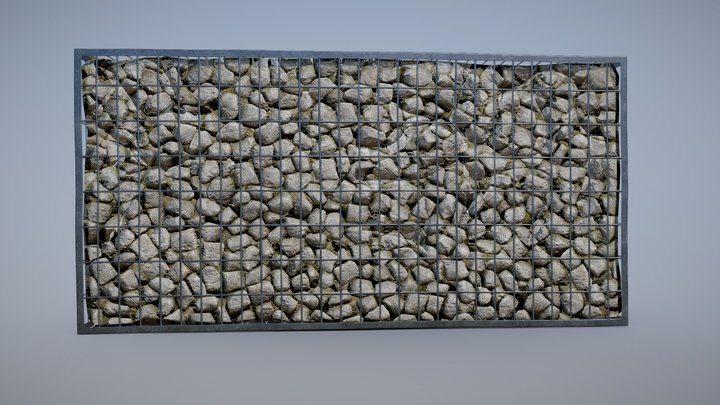 Modular Gabion Fence Element – Free 3D Model STL