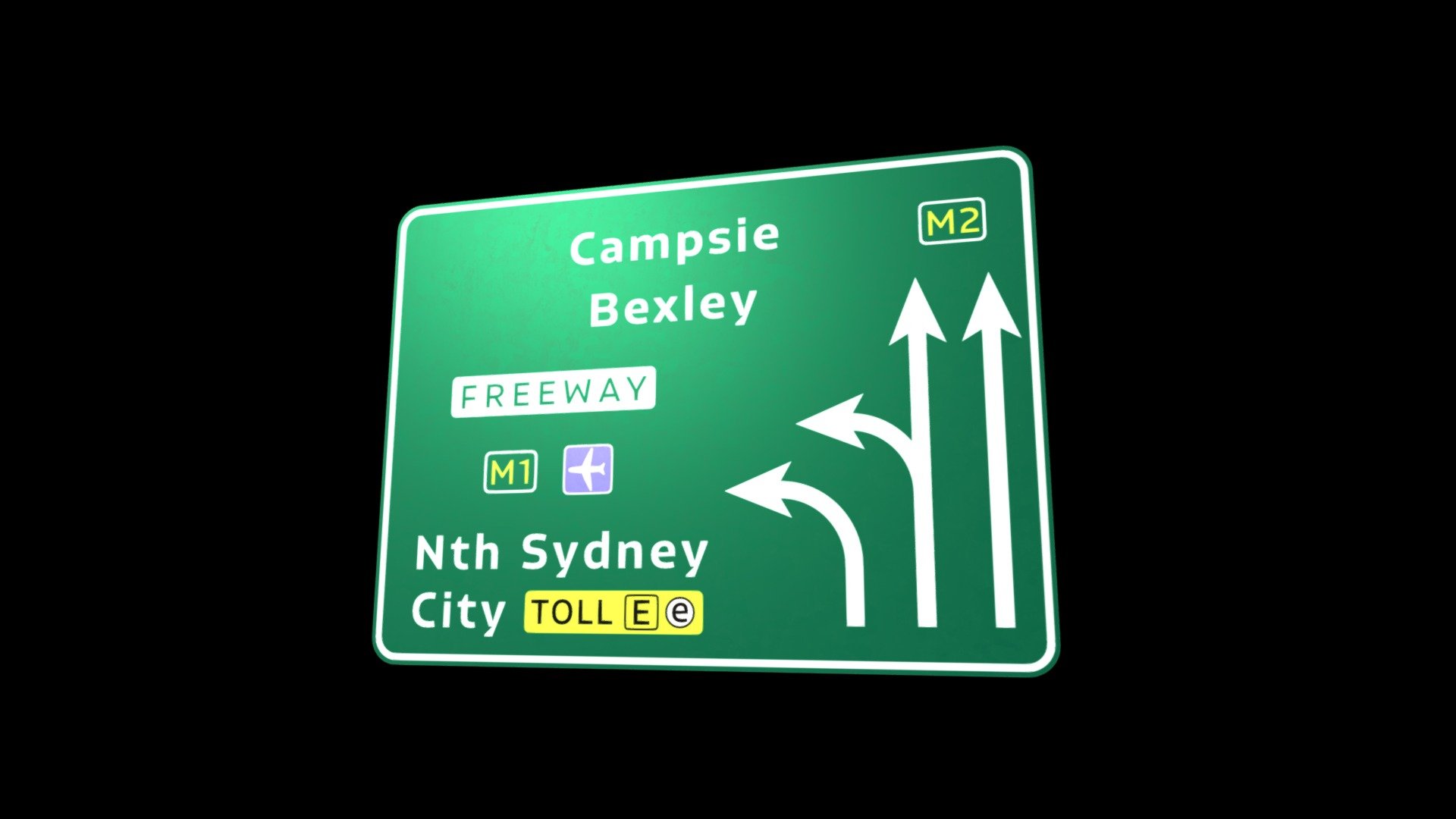 DIRECTIONAL ROAD SIGN
