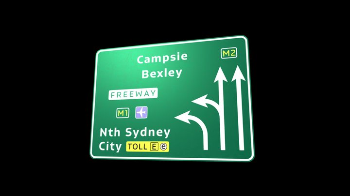 DIRECTIONAL ROAD SIGN 3D Model