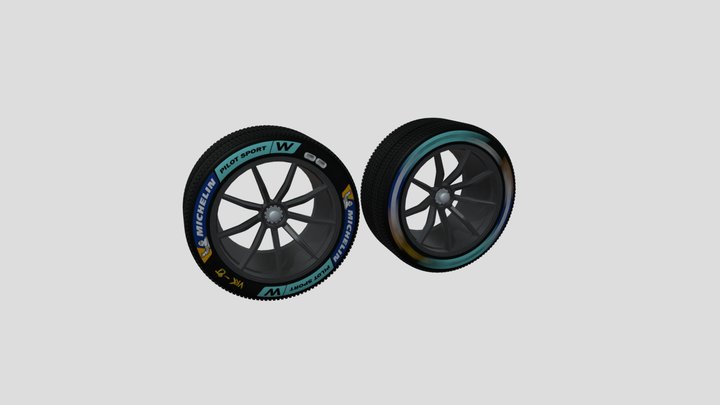 Wet Tyre 2024 3D Model