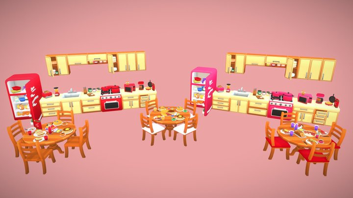 Furniture - Kitchen Pack 3D Model