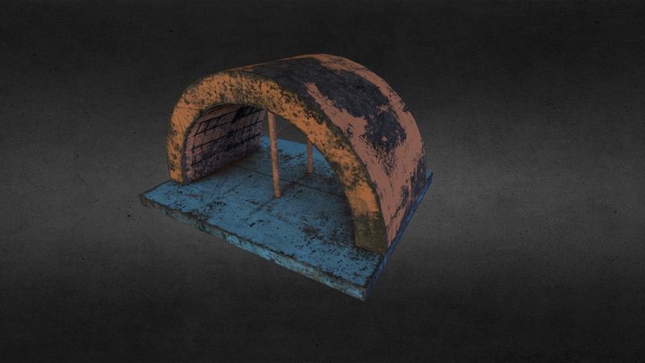 Concrete Tunnel 3D Model