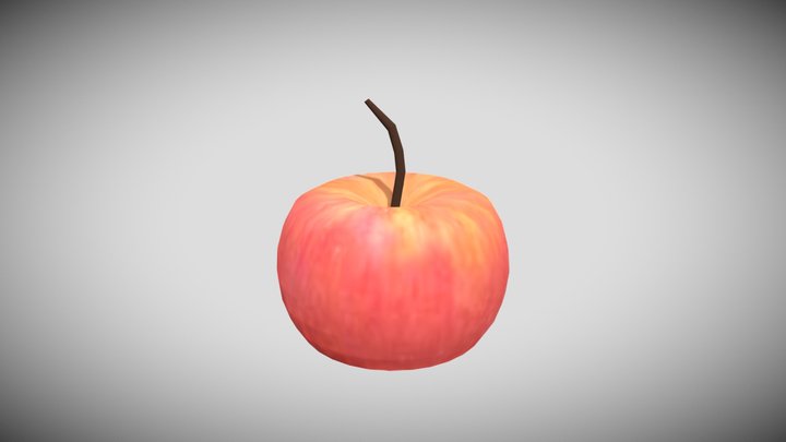 Apple Low Poly 3D Model