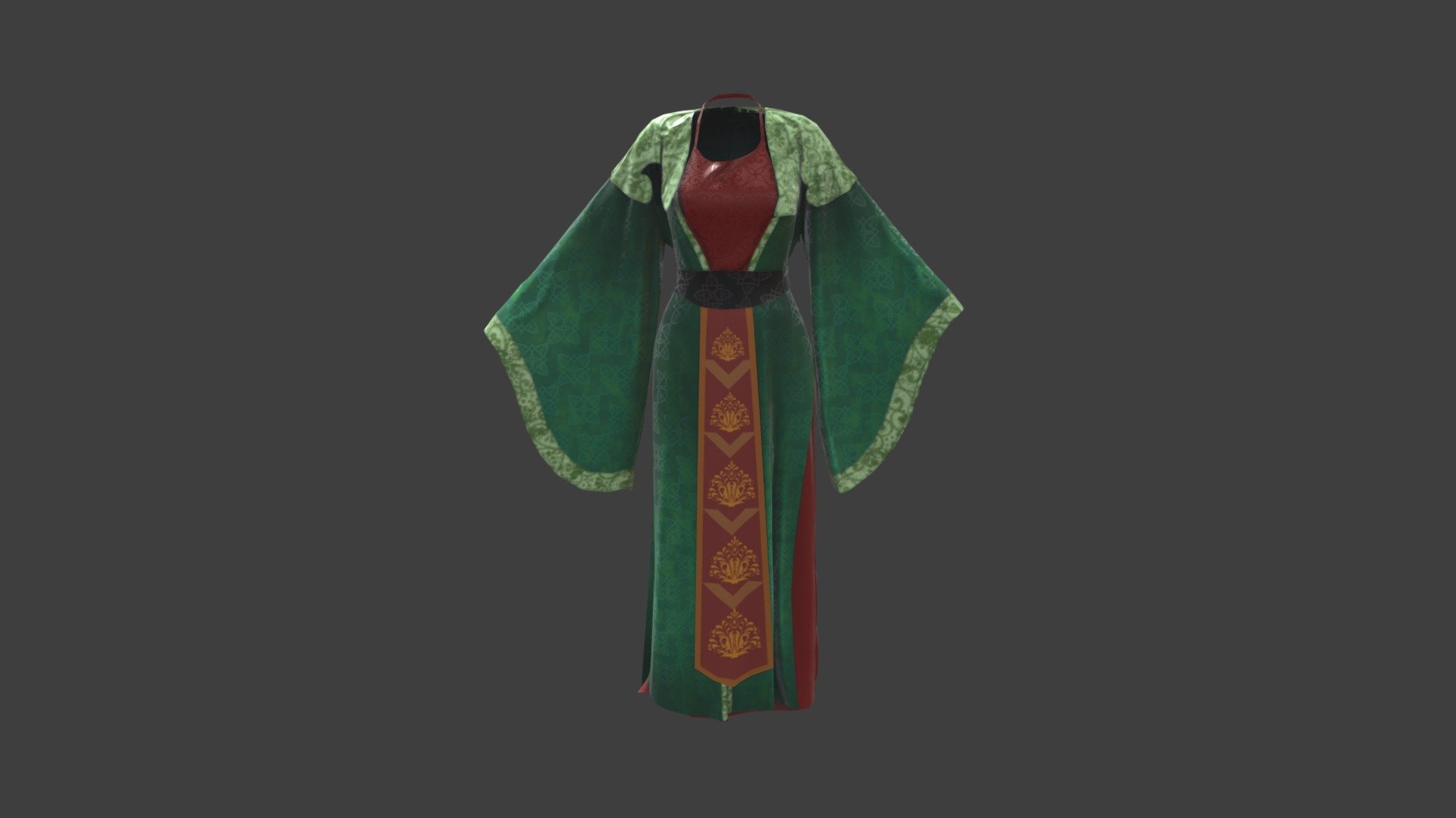Marvelous to substance test 10_Tran dress — Sketchfab embed 3D viewer