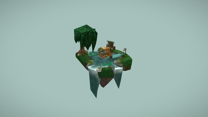 Diorama (Swamp inspired ship dock) 3D Model