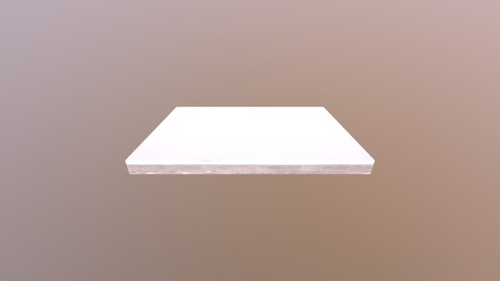 8x8" white cement 3D Model