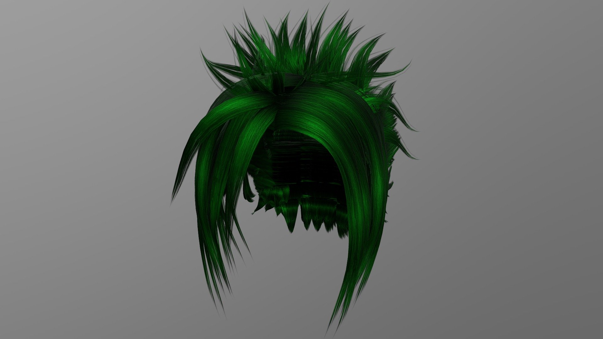 Anime Hair (Dark Green) - Buy Royalty Free 3D model by shimtimultimedia ...
