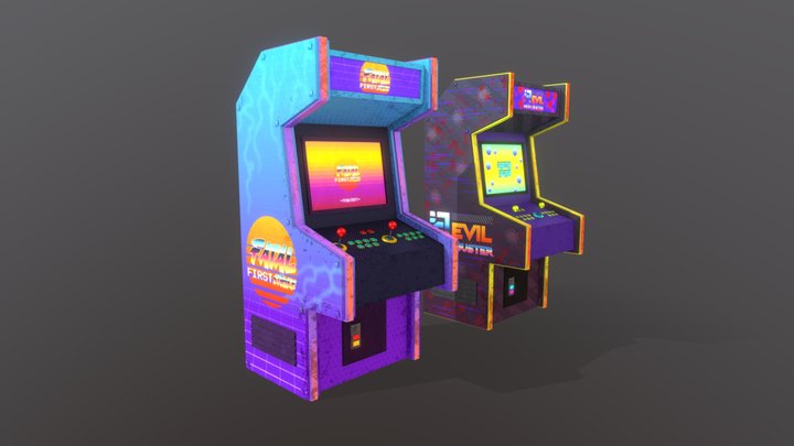 Arcade Machine LowPoly 3D Model