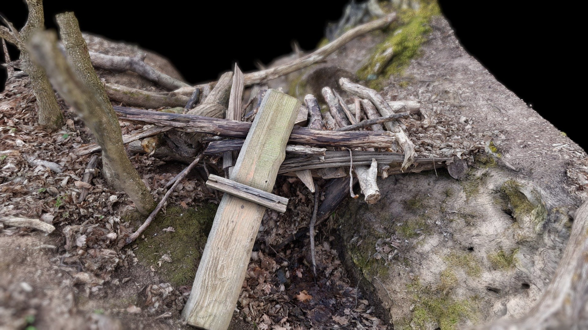 small wooden bridgelike structure / Holzbruecke?