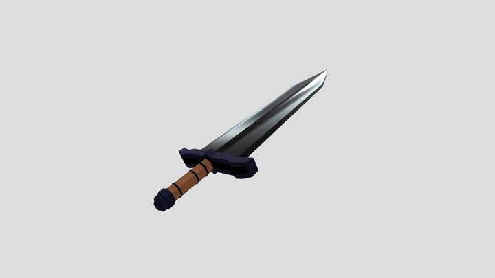 Low Poly Great Sword 3D Model