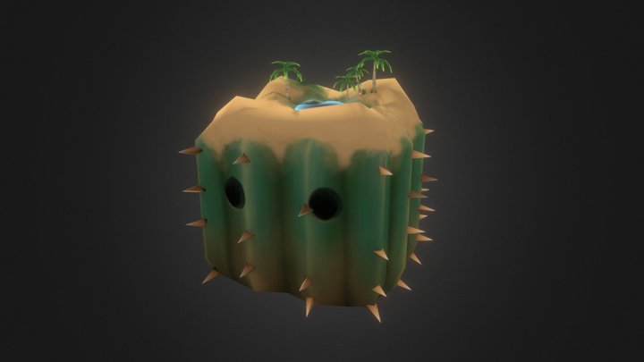 Desert Cactus 3D Model