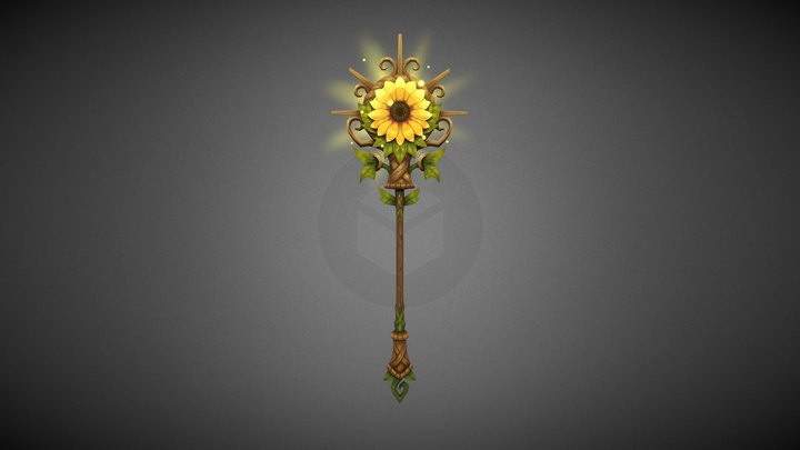 Sunny Floral Staff (World of Warcraft fanart) 3D Model
